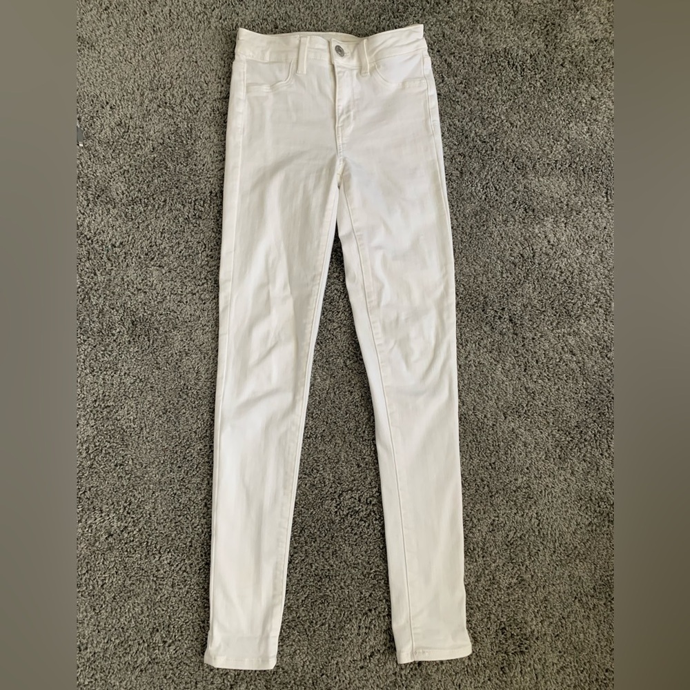 White American Eagle high-rise jeggings. Size 0 Long